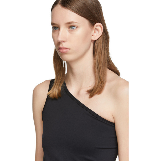 Helmut Lang Black Asymmetric Seamless Tank Top Helmut Lang
