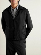 Auralee - Reversible Super 120s Crinkled Wool-Poplin Blouson Jacket - Black