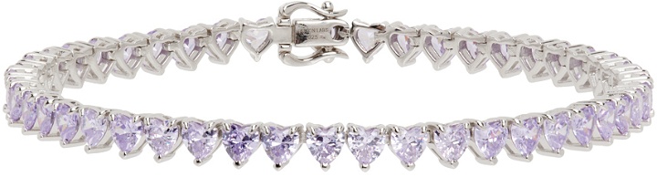 Photo: Hatton Labs Silver & Purple Heart Tennis Bracelet