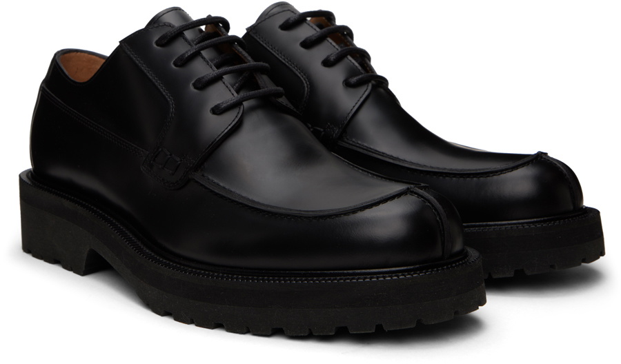 Dries Van Noten Black Moc Toe Derbys Dries Van Noten