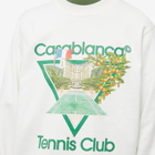 Casablanca Men's Tennis Club Icon Crew Sweat in Off White