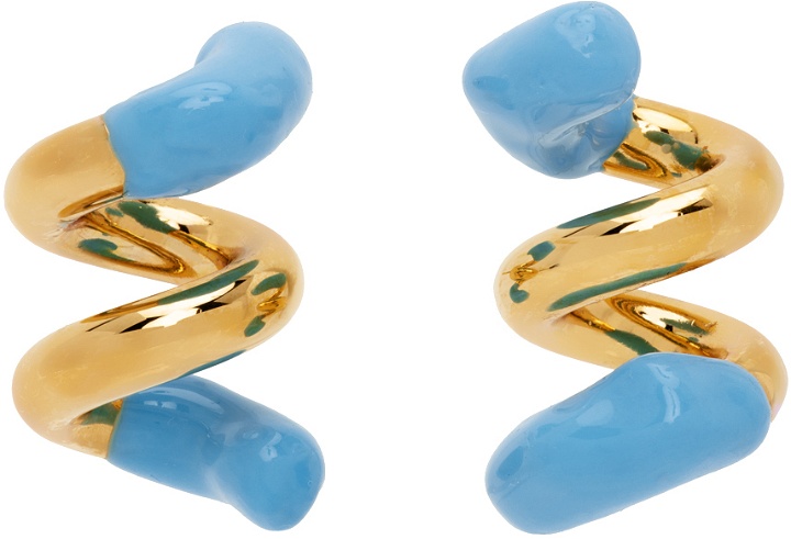 Photo: SUNNEI Gold & Blue Fusillo Earrings