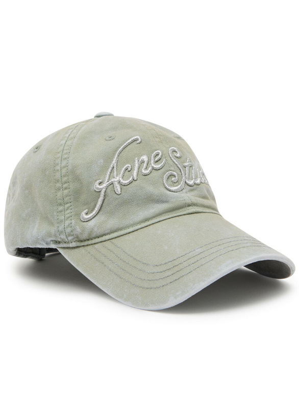 Photo: Acne Studios Logo-embroidered Cotton cap - Grey - One Size