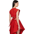 ALAÏA Orange Belted Cotton Top