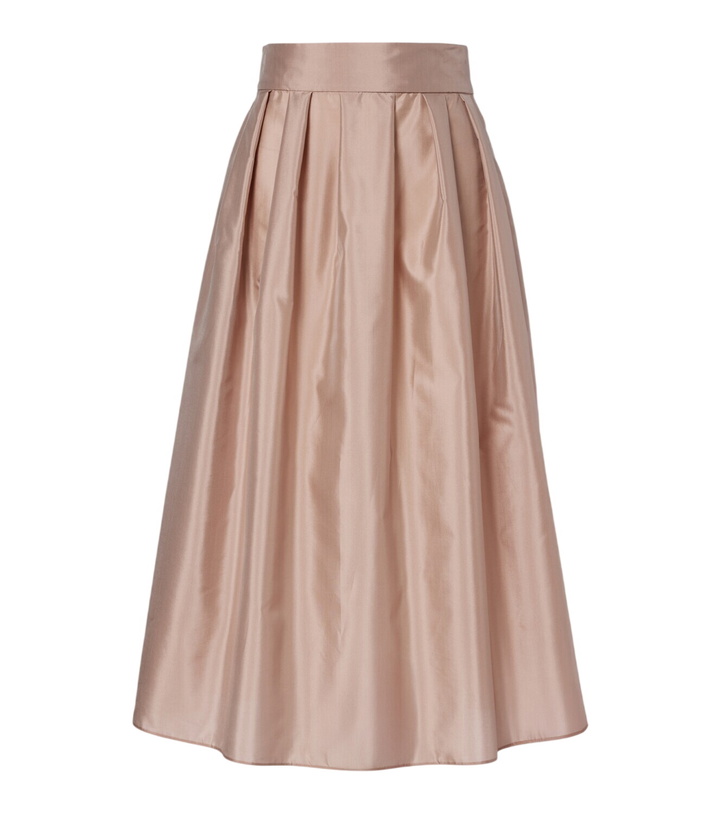 Photo: 'S Max Mara Effetto pleated taffeta midi skirt