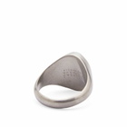 MM6 Maison Margiela Men's Signet Ring in Brushed Silver