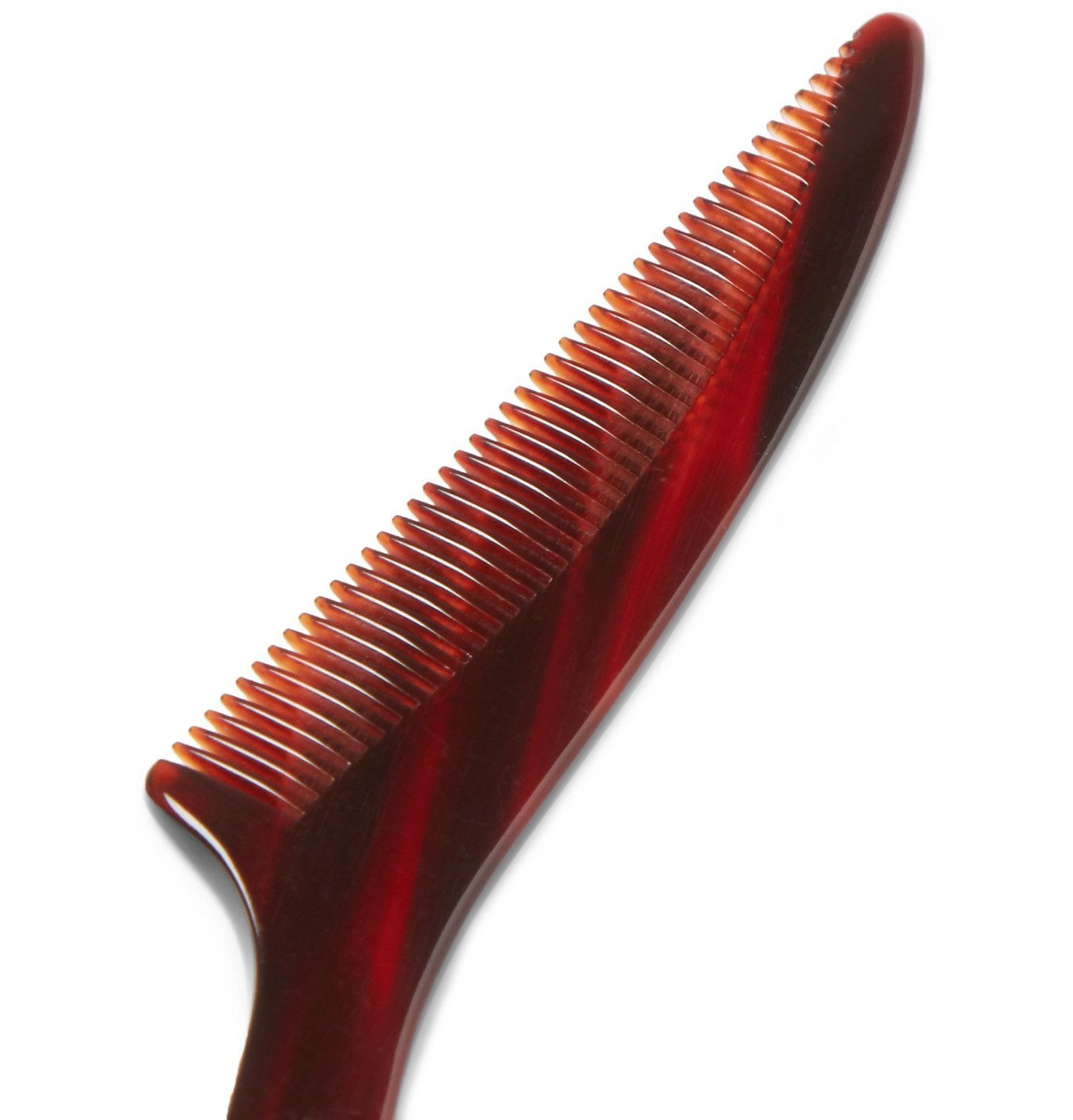 Buly 1803 - Horn-Effect Acetate Beard Comb - Red