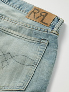 RRL - Patchwork Paint-Splattered Slim-Leg Jeans - Blue