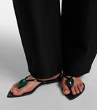 Alaïa Invisible embellished leather sandals