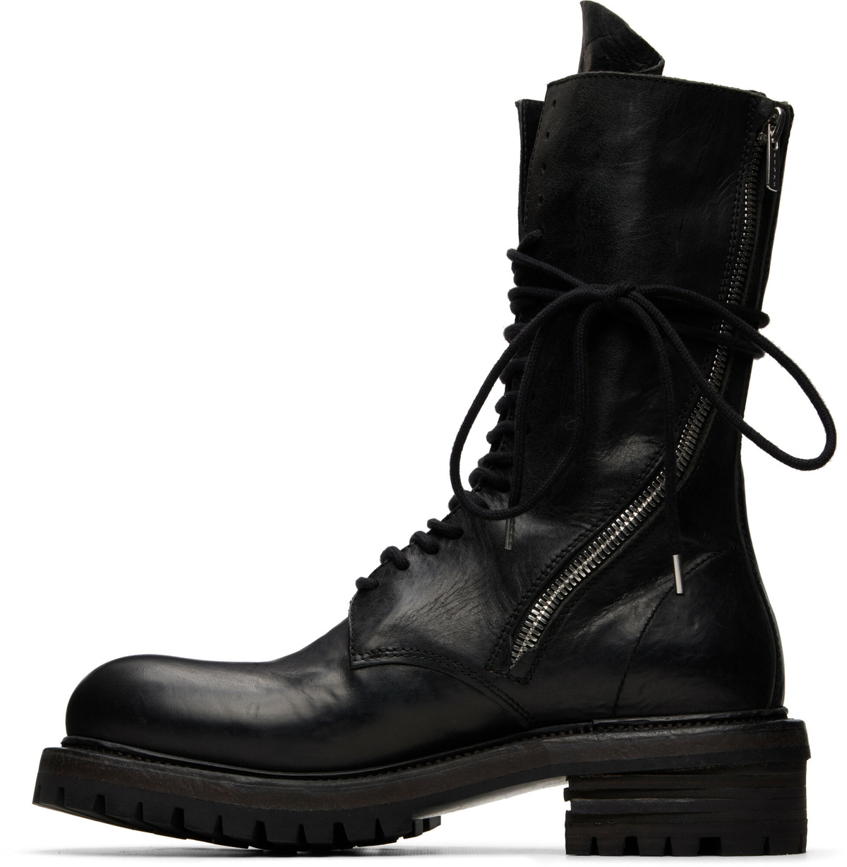 A DICIANNOVEVENTITRE Black Luke High Biker Boots