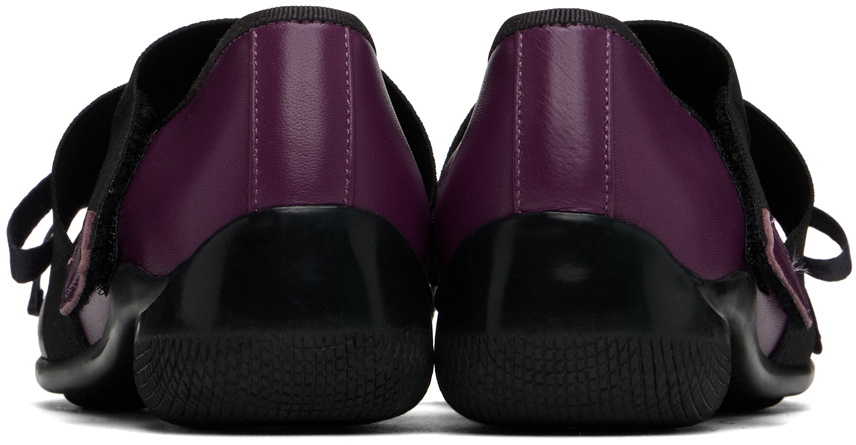 OPEN YY Purple Cross Band Ballerina Flats OPEN YY