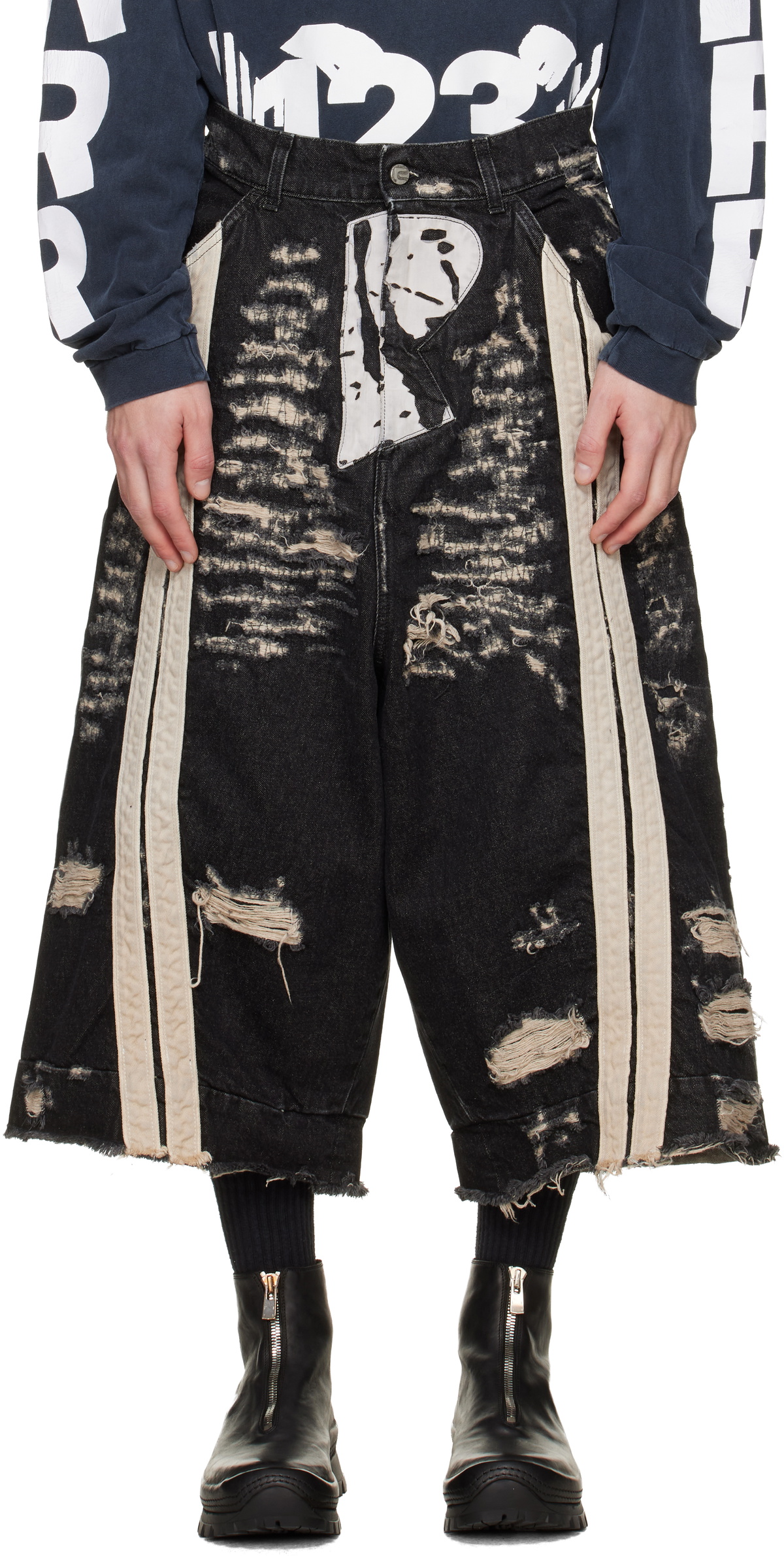 Rivington Roi Rebis Black Heiro Denim Shorts