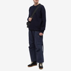 Wooyoungmi Men's Textured Crew Knit in Navy