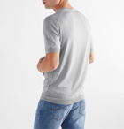 John Smedley - Belden Slim-Fit Merino Wool and Sea Island Cotton-Blend T-Shirt - Gray