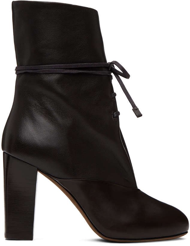 Photo: LEMAIRE Brown Round Toe Laced Boots