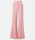 Elie Saab High-rise cady wide-leg pants