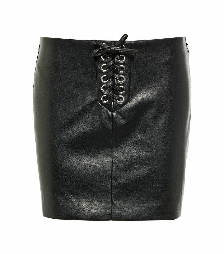 Photo: Rotate Birger Christensen Lace-up faux leather miniskirt