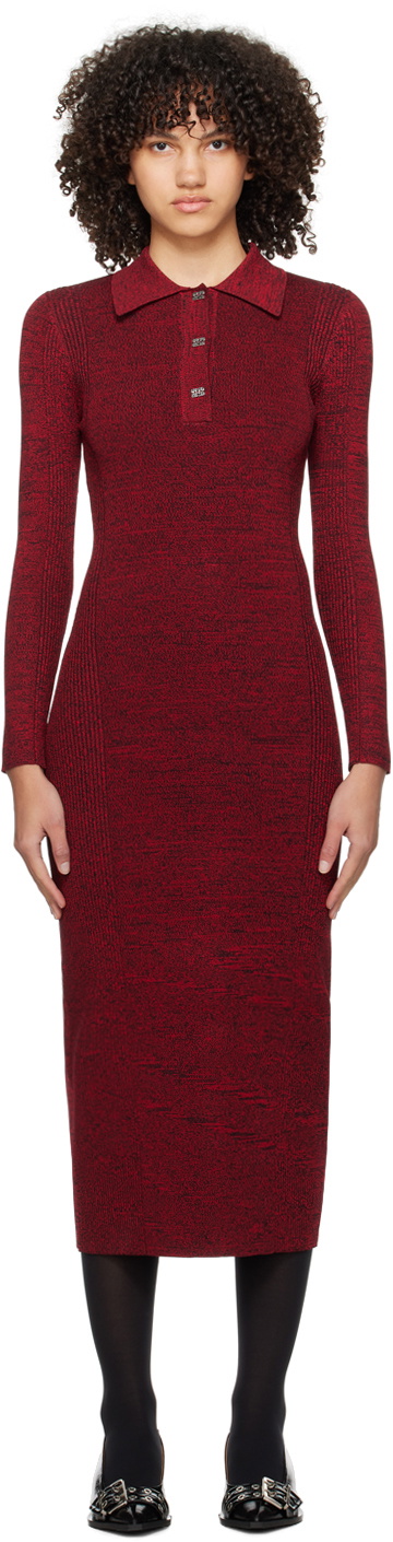 GANNI Red Polo Midi Dress GANNI