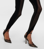 Wolford - x Mugler Flock Shaping paneled stirrup leggings