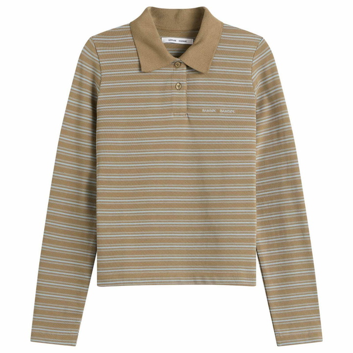 Photo: Samsøe Samsøe Women's Sadonell Polo in Lead Stripe