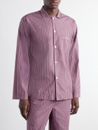 TEKLA - Striped Organic Cotton-Poplin Pyjama Shirt - Pink