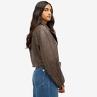 Weekend by Max Mara Women's Leather Jacket in Dark Bown
