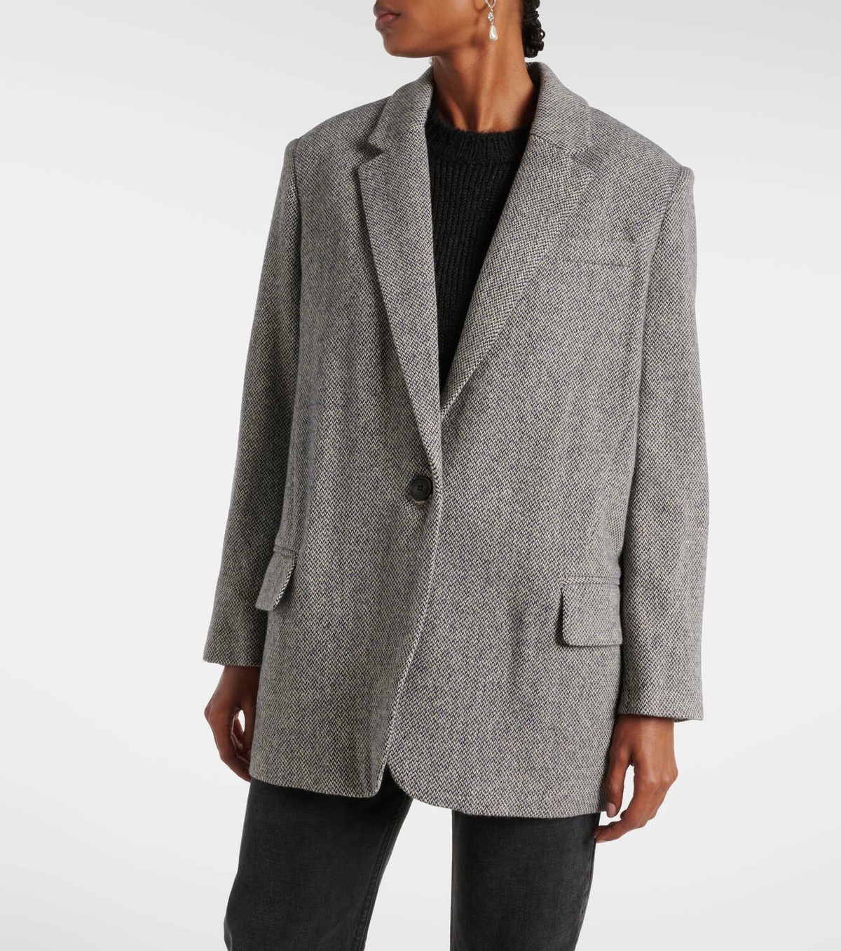 ジャケット ISABEL MARANT ETOILE Embroidered wool blend Cikaito blazer Isabel Marant Étoile Isabel Marant Etoile Embroidered Wool