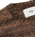 Folk - Slim-Fit Knitted Sweater - Brown