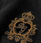 Dolce & Gabbana - Belted Logo-Embellished Cashmere Cardigan - Black
