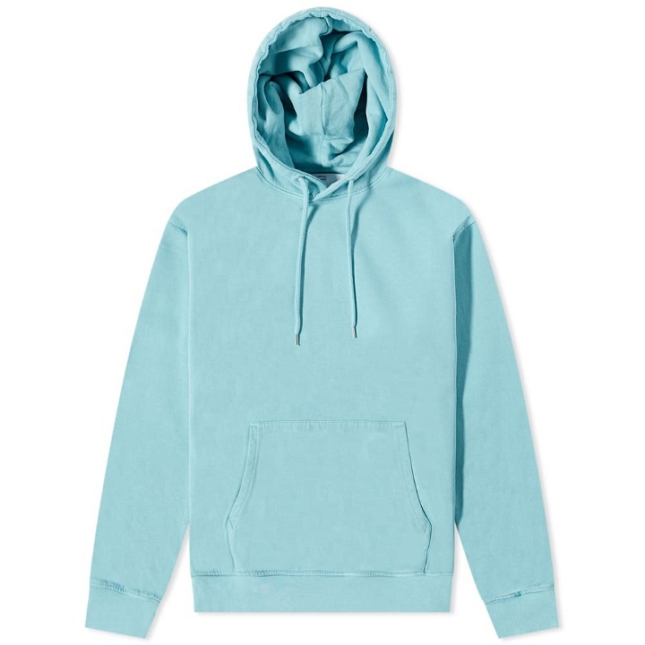 Photo: Colorful Standard Men's Classic Organic Popover Hoody in Teal Blue