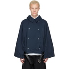 HODAKOVA Navy Double Breasted Upd Jacket