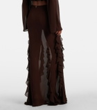 Bananhot Ora ruffled maxi skirt