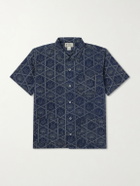 RRL - Printed Linen and Cotton-Blend Shirt - Blue