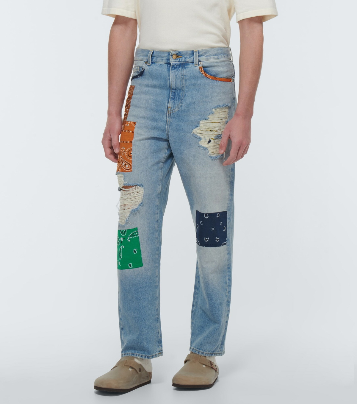 Alanui - Patchwork wide-leg jeans