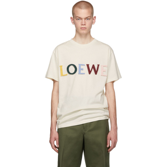 LOEWE ホワイト カットアウトスリーブ Tシャツ Boxy fit T-shirt in cotton White - LOEWE