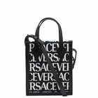 Versace Men's Repeat Logo Mesh Tote in Black