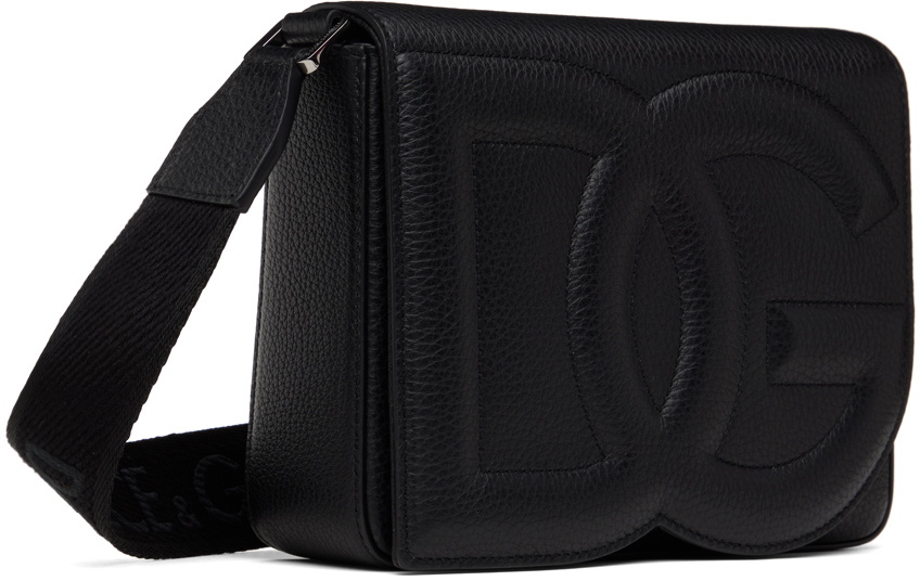 Dolce&Gabbana Black Medium 'DG' Logo Crossbody Bag