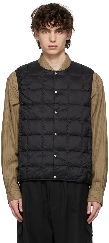 Photo: TAION Black Buttoned Quilted Down Vest