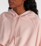 Adidas by Stella McCartney Cropped cotton fleece sweatshirt