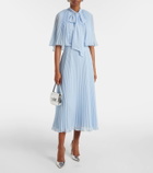 Self-Portrait Caped chiffon midi dress