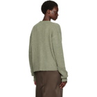 TONYWACK Greem Brushed Mohair V-neck Cardigan