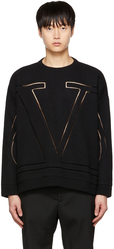 Photo: Valentino Black Cut-Out Sweater