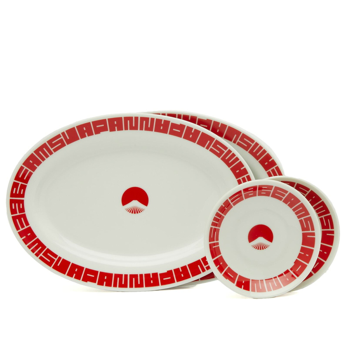 BEAMS JAPAN Gyoza Gift Set in White/Red 