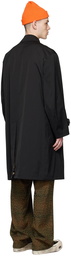 WACKO MARIA Black Polyester Trench Coat