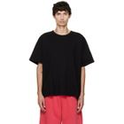 Les Tien Black Heavyweight Binded Neck Oversized T-shirt
