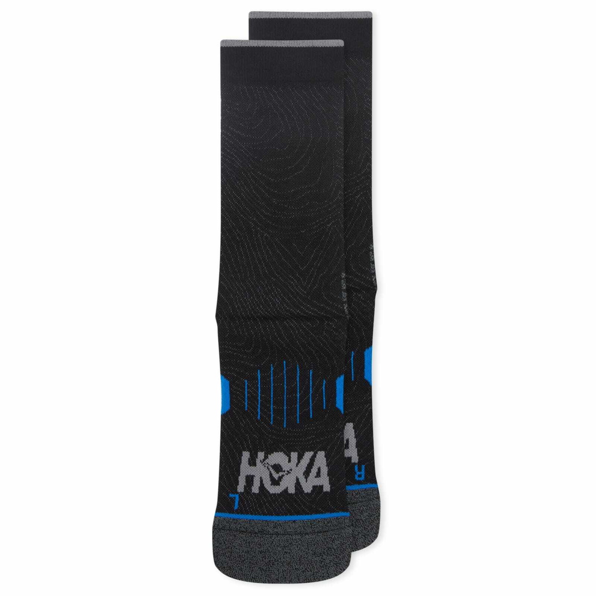 HOKA ONE ONE U Crew Run Sock 3-Pack in White/Black/Grey