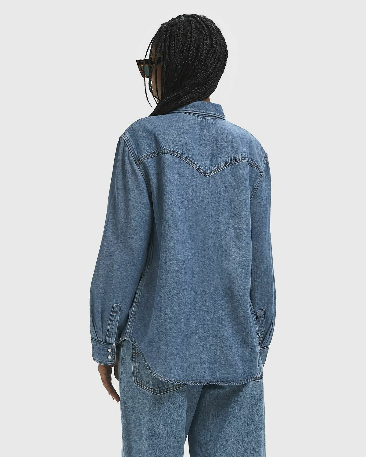 Levis TEODORA WESTERN SHIRT Blue Womens Shirts & Blouse