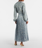 Altuzarra Monti floral pleated midi skirt