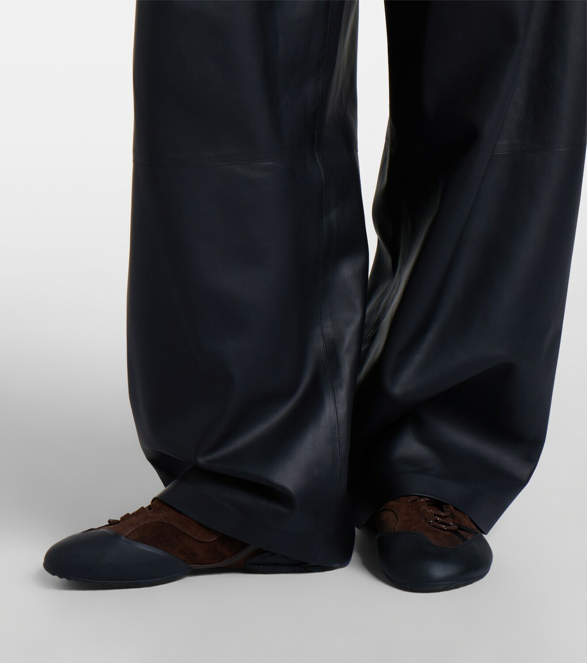 Loewe Paneled leather wide-leg pants