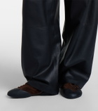 Loewe Paneled leather wide-leg pants